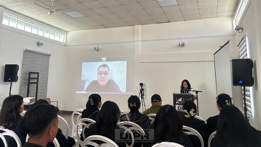 Moses Marks, a filmmaker from Singapore held a masterclass as part of the Nagaland CineFest 2025 at Heritage, Kohima on February 28. (DIPR Photo)